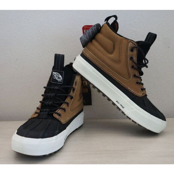 Vans Men's Sz 6.5 Women's Sz 8 Black/Khaki Sk8-Hi Del Pato MTE-2 Shoes $150 - Picture 1 of 16